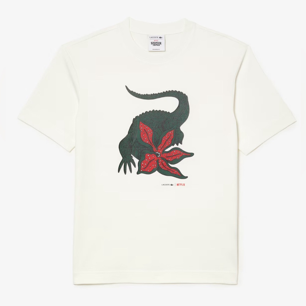 LACOSTE X NETFLIX ORGANIC COTTON MENS RELAXED-FIT T-SHIRT